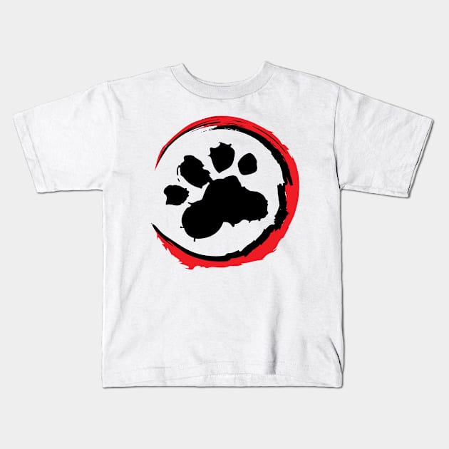 dog foot Kids T-Shirt by rashiddidou